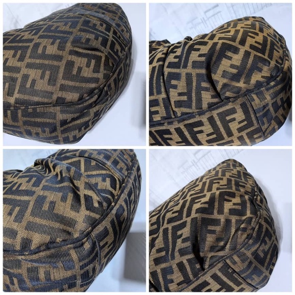 Authentic Fendi Zucca Canvas Mia Hobo Bag Brown - Picture 12 of 15